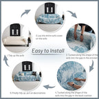 MYSKY HOME Boho Couch Cover for Dogs Washable Sage Abstract Couch Sofa - Image 5
