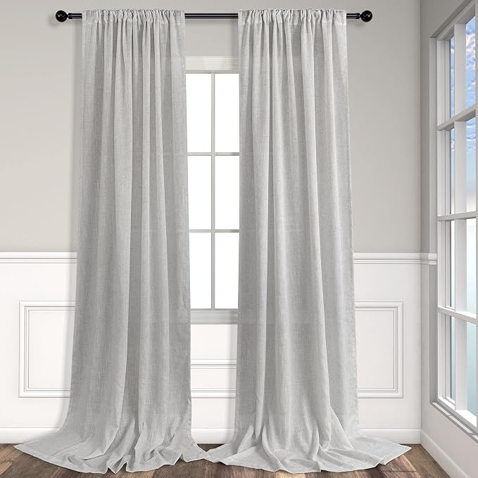 Light Grey Curtains 96 Inches Long - Image 8