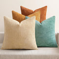 MIULEE Pack of 4 Orange/Teal Couch Throw Pillow Covers 18x18 Inch Yellow Green by MIULEE