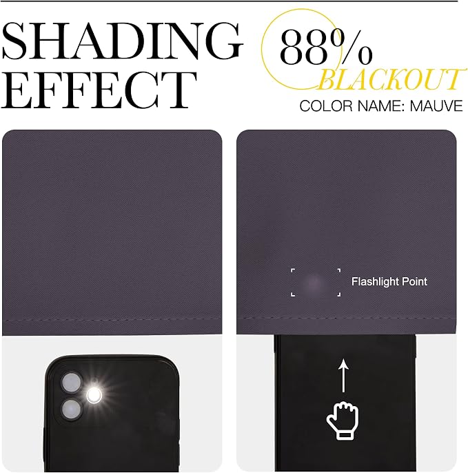 NICETOWN Blackout Bedroom Curtains 66 inches Long, Grommet Room Darkening - Image 7