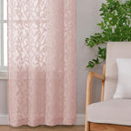 Lecloud Leia Semi Sheer Pink Curtains - Image 7