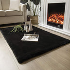Ashler Faux Fur Rug, Ultra Soft Faux Rabbit Fur, 3 x 5 Feet Rectangle, Machine by AshlerHomeDeco