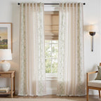 jinchan Evelyn Embroidered Linen Curtains - Image 2