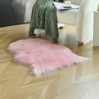 duduta Pastel Pink Rug Faux Sheepskin Fur 2x3 ft, Fluffy Shag Throw Rugs - Image 7