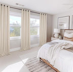 100% Blackout Shield Linen Blackout Curtains - Image 2