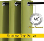NICETOWN Green Blackout Draperies Curtains - Image 2