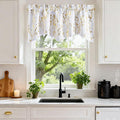 NICETOWN White Blackout Floral Kitchen Valances by NICETOWN