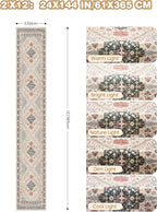 Hallway Runner Rug 2x12, Extra Long Washable Runner Rugs - Image 2
