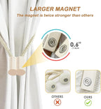 SRG Handmade Magnetic Curtain Tiebacks 2 Pack Sparkling Glass Wrapped Wooden - Image 6
