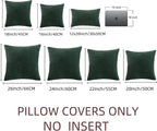 Fancy Homi Set of 2 Dark Green Lumbar Decorative Throw Pillow Covers 12x20 Inch - Image 7