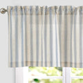 jinchan Striped Valance Farmhouse Window Treatment Linen Textured Drapes by JINCHAN