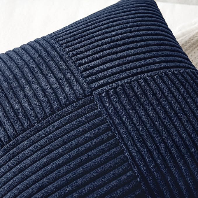 MIULEE Navy Blue Decorative Throw Pillow Covers 16x16 Inch - Image 2