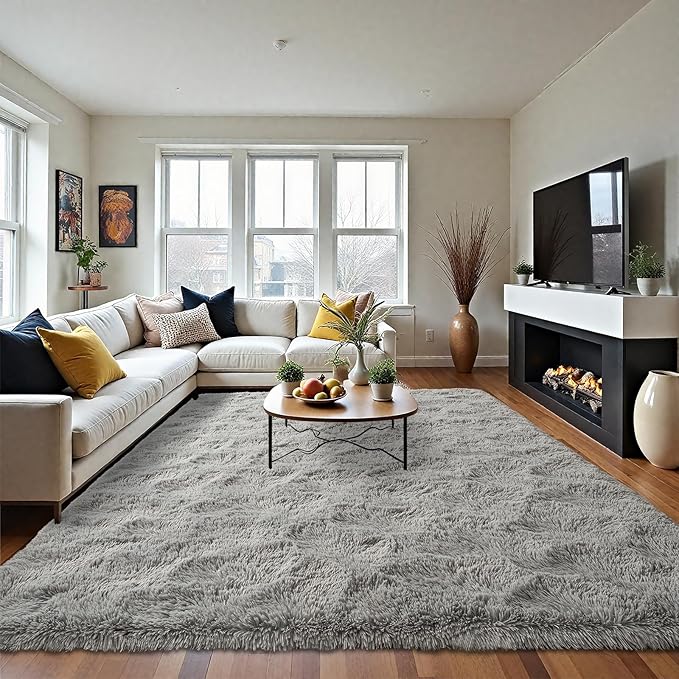 LOCHAS Ultra Soft Indoor Modern Area Rugs Fluffy Living Room Carpets - Image 4
