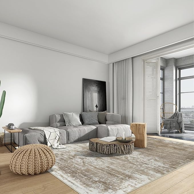 9x12 Area Rugs Washable Rug: Modern Abstract Living Room Rug Soft Anti-Skid - Image 3