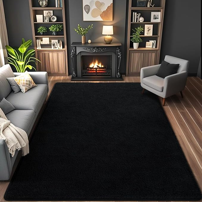 AROGAN Modern Shag Area Rug for Bedroom, 4x6 Feet Washable for Living Room - Image 2