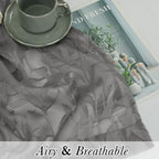 Lecloud Leia Charcoal Grey Sheer Curtains 108 Inches Long 2 Panels, Airy - Image 7
