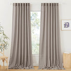 RYB HOME Linen Curtains for Bedroom by RYBHOME