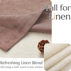jinchan Linen Valance for Farmhouse Living Room Windows 16 Inch Slubbed Crossed - Image 5