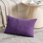 Fancy Homi 2 Packs Purple Lumbar Decorative Throw Pillow Covers 14x22 Inch - Image 2