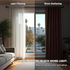 Deconovo Blackout Curtains, Thermal Insulated, W52 x L72 2 Panels, Back Tab - Image 3