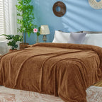 inhand Chocolate Brown Fleece Throw Blanket - Image 4