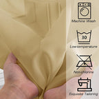 Simplebrand Gold Short Sheer Kitchen Cafe Curtains 36 x 36 Inch, 2 Panels - Image 7