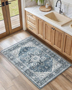 AMADA HOMEFURNISHING 2x3 Washable Area Rug, Low-Profile Entryway Rug - Image 3