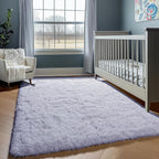 ONASAR White Rugs for Living Room 5x8, Fluffy Shaggy Area Rug for Bedroom - Image 7