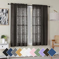 Simplebrand Chocolate Semi Sheer Curtains 63 Inch Length 2 Panels, Light by Simplebrand
