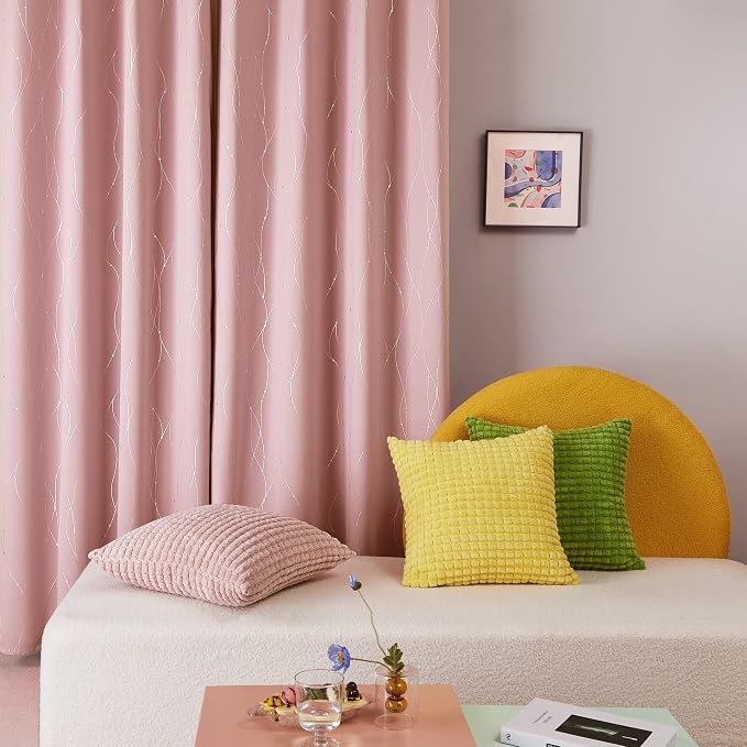 Deconovo Pink Blackout Curtains - Image 7