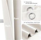 MIULEE Ivory Blackout Curtains for Bedroom Living Room 84 Inches Long 2 Panels - Image 4