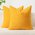 MIULEE Pack of 2 Couch Throw Pillow Covers 18x18 Inch Soft Goose Yellow by MIULEE