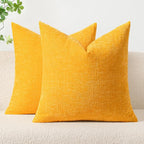 MIULEE Pack of 2 Couch Throw Pillow Covers 20x20 Inch Soft Goose Yellow by MIULEE