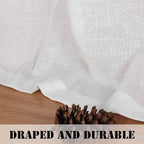H.VERSAILTEX Natural Effect Extra Long Semi Sheer Curtains Made of Linen Mixed - Image 8