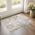 UERMEI 2x3 Entryway Area Rug: Washable Neutral Modern Abstract Small Rug by UERMEI