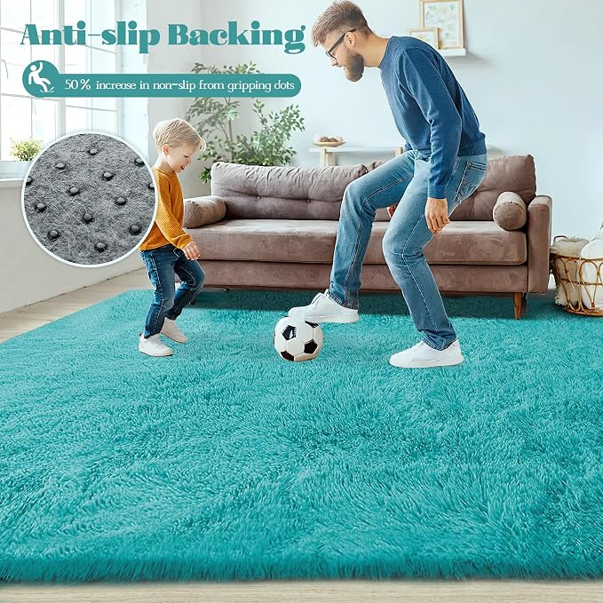 8x10 Area Rugs for Living Room: Fluffy Shag Soft Washable Rug Large Fuzzy Plush - Image 7