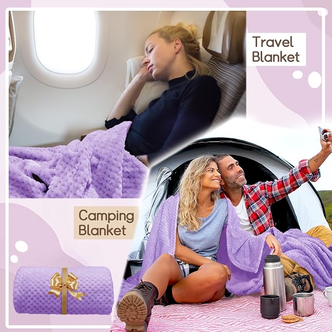 4 Pack Fleece Throw Blankets 50x60 Inches - Image 6