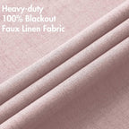 MIULEE Linen Texture Curtains for Bedroom Solid 100% Blackout Thermal Insulated - Image 5
