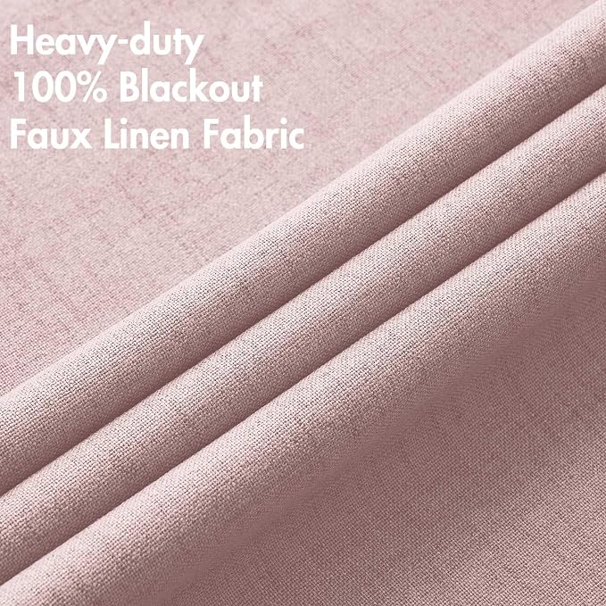 MIULEE Linen Texture 90 Inches Curtains - Image 5