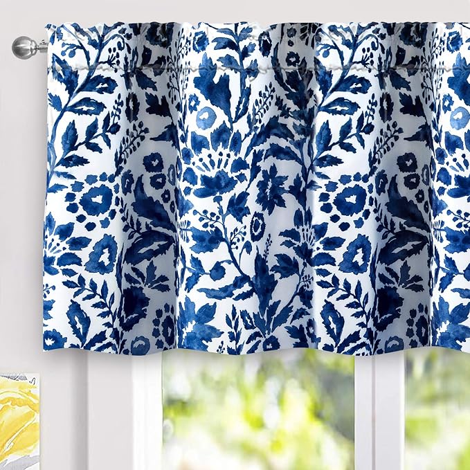 DriftAway Julia Lined Valance Double Layer Thermal Insulated Room Darkening by DriftAway