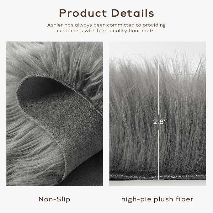 Ashler Faux Fur Rug - Image 4