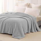 Whale Flotilla King Size Fuzzy Fleece Blanket - Image 4