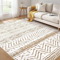Nakagishi 6x9 Area Rugs Living Room: Washable Boho Large Neutral Soft Farmhouse by NakagishiAreaRug