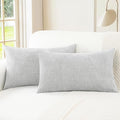 CaliTime Throw Pillow Covers Decorative 16 X 26 Inches Pack of 2 Cozy Chenille by CaliTime