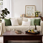 GIGIZAZA Beige Velvet Pillow Covers: Pack of 2 Lumbar Throw Pillows Soft Solid - Image 5