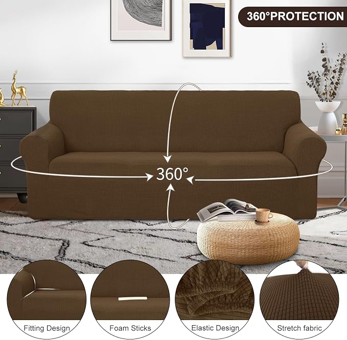 U-NICE HOME Stretch Couch Cover Sofa Cover Washable Sofa Slipcover Furniture - Image 3