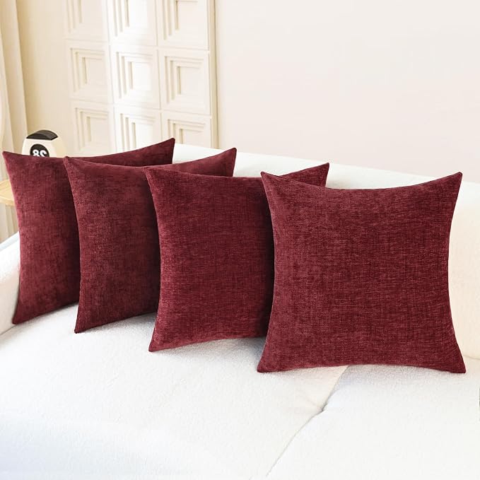 CaliTime Christmas Throw Pillow Covers Decorative 18 X 18 Inches Pack of 4 Cozy by CaliTime
