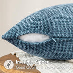 MIULEE Pack of 2 Couch Throw Pillow Covers 20x20 Inch Coastal Blue Modern Boho - Image 5
