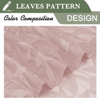 Lecloud Leia Blush Pink Sheer Curtains 2 Pieces, 30 Inch Short Curtains - Image 3