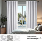 Deconovo Blackout Curtains, Thermal Insulated, W42 x L54 2 Panels, Back Tab - Image 4